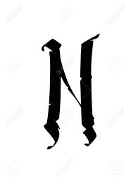Letter, morse, nato, english, american, italian, german, international. Letter N In The Gothic Style Vector Alphabet The Symbol Is Isolated On A Golden Background Calligraphy And Lettering Medieval Latin Letter Logo For The Company Monogram Elegant Font For Tattoo Royalty