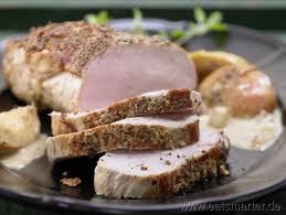 Schweineruckenbraten Rezept Weihnachtsessen Mit Fleisch Essen Leckeres Essen