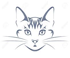 Sketch Black Silhouette Of A Cat Head Isolated On White Background Style Grunge Stock Vector Illustr Cat Silhouette Tattoos Black Cat Tattoos Cat Face Tattoos
