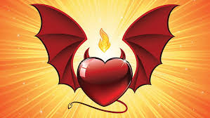 Devil heart shape abstract red with horns and tail heart devil red, fake love abstract, demon, evil, divorce symbol devil heart vector lovely red sweetheart with horns wings on loving valentine day card illustration romantic set of Hd Wallpaper Vector Heart Wings Devil Horns Tail Wallpaper Flare