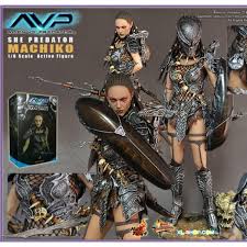 Hot Toys Aliens Vs Predator She Predator Machiko 1 6 Scale Figure Last One The Toys Time Forgot Neca в масках шрам хищник 7 фигурка чужой против хищника alien v predator movie series 15. hot toys aliens vs predator she predator machiko 1 6 scale figure last one