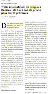 Neuf autres complices, au rôle secondaire, seront jugés ultérieurement. Go Fast Et Trafic De Drogue International De Cannabis Et De Cocaine Relaxe