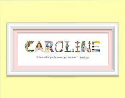 Baby Girl Gift Ideas Personalized Christian Gifts Baby Name Art With Frame Girl Nurser Unique Baby Gifts Baby Christening Gifts Baby S First Birthday Gifts