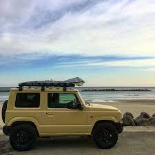 leena on instagram 海が似合うかわいいボディカラー newjimny jimny jb64 新型ジムニー ジムニーのある生活 フロントランナー frontrunner トランパス トランパスmt サーフィン gosurf ジムニー 新型ジムニー サーフィン