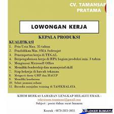 Lagi kerja sama dengan yayasan rumah zakat bandung pengeboran di . Lowongan Kerja Cv Tamansari Pratama Februari 2019