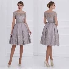 Purple Lace Mother Of The Bride Dress Off The Shoulder Knee Length Gown Size 16 Bride D Formal Prom Dresses Short Bride Dress Lace Prom Dresses Short