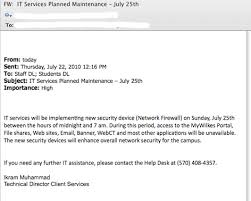 Why students need an email signature? Phishing Scam Examples Wilkes University