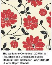Pin By Kari Spendlove On Red Wallpaper Modern Floral Wallpaper Wallpaper Companies Floral Wallpaper