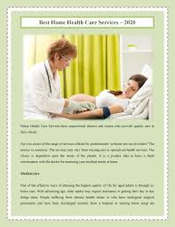 Across the region which will mean that the levels of support currently available will be severely restricted. Best Home Health Care Services 2020 By Alhananhns Issuu
