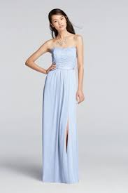 Davids Bridal Ice Blue Color 170 Bridesmaid Dressing Gowns Lace Bridesmaid Dresses Bridesmaid Dresses Strapless