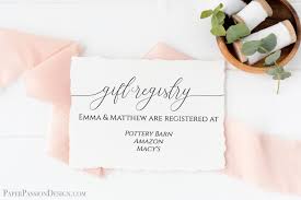 Gift Registry Card Wedding Bridal Or Baby Shower Invitation Etsy Baby Shower Invitations Etsy Bridal Shower Invitations Gift Registry Cards
