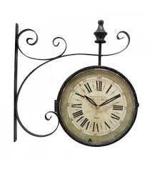 Get the best deal for double sided clock from the largest online selection at ebay.com. La Fleut Double Sided Iron Wall Clock