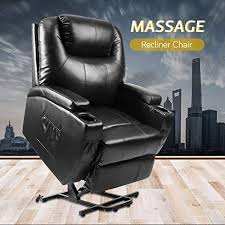 New Lift Chair Vosson Power Lift Recliner Electric Recliner Chairs W 2 Massage Points Pu Leather Recliner Massage Chair Elderly W Drink Holders Pockets Remote Leather Recliner Recliner Chair Chair