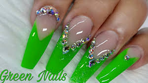 But there can be certain situations where you need to say them good this is one of the most common yet surprising question from many readers, if they can paint over acrylic nails? Neon Green Acrylic Nails English Youtube