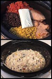 How to make it : Crockpot Cream Cheese Fiesta Chicken Chili 4 Large Chicken Breasts 1 Packet Fiesta Ranch Mix By The Salad Dressing 1 Can Black Be Campfire Food Food Recipes