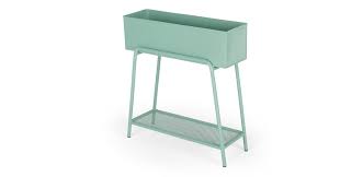 Rubra Raised Metal Planter Stand Cool Green Made Com Jardinieres Metalliques Plante Vert
