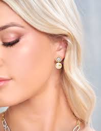 Pearl Diamond Halo Stud Earrings