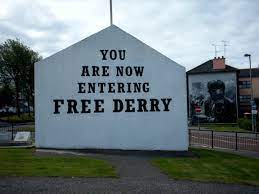 A mural dedicated to the memory of bobby sands, the leader of the 1981 hunger strike, and the first of 10 hunger strikers to die for their cause. You Are Now Entering Free Derry Which Font Could It Be Identifythisfont
