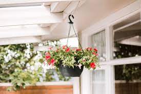 This small nook between the front door and the garage makes use of an otherwise underutilized space for a pondless fountain. 10 Best Flowers For Hanging Baskets