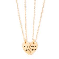 Sisters Forever Half Hearts Pendant Necklaces Set Of 2 Heart Pendant Necklace Fashion Accessories Jewelry Heart Pendant