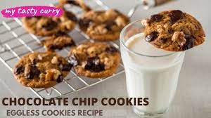 Featured in 4 easy cookies to leave santa. Eggless Chocolate Chip Cookies My Tasty Curry