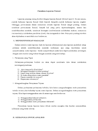 Contoh outline dalam suatu penulisan. Komunikasi Bisnis Penulisan Laporan Formal