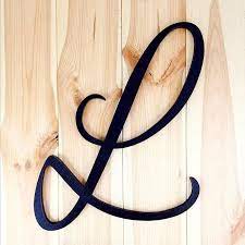 Pop monkey hand painted custom nursery wooden wall letters | etsy. Extra Large Wall Letter Sign Rustic Script Monogram L Wooden Etsy In 2021 Letter Wall Large Wooden Letters Wooden Letters