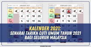 Jadi kami berada di sini dengan kalendar 2021 percutian malaysia yang terperinci, yang mengandungi cuti rasmi 2021, cuti kerajaan 2021, cuti bank 2021, cuti persekutuan 2021 dan sebagainya. Kalender 2021 Senarai Tarikh Cuti Umum Tahun 2021 Bagi Seluruh Malaysia Edu Bestari