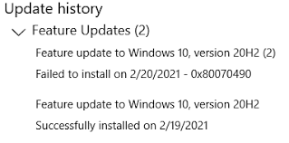 Feature update to windows 10 version 20h2 fail to install. Feature Update To Windows 10 Version 20h2 Failed Microsoft Community