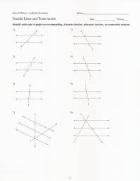 Parallel Lines Worksheet Geometria