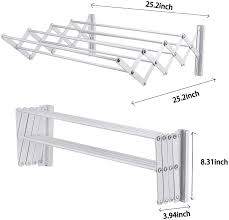Keep your clothes in tiptop shape with this deluxe drying rack! Buy X Cosrack Wall Mount Clothes Drying Rack Rustproof Accordion Retractable Drying Rack For Laundry Room Bathroom Tower 8 Bar Space Saving Aluminium Alloys Garment Hanger 23 Linear Feet Pearl White Online In Kazakhstan B07z5v7d5l