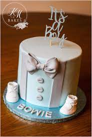 Cute Baby Shower Cake For A Lucky Little Boy Baby Shower Cakes For Boys Baby Shower Cakes Cupcakes For Boys