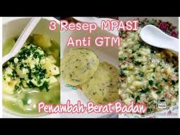 Mpasi telur orakarik ii mpasi 9 bulan keatas. 3 Resep Mpasi Anti Gtm Dan Penambah Berat Badan Youtube