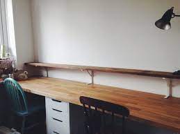 If you'd like to use the desk for both work and play here's a tip: Ikea Kitchen Worktop Office Google Search Ikea Home Office Office Makeover Home