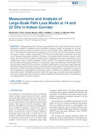 Maybe you would like to learn more about one of these? Pdf Measurements And Analysis Of Large Scale Path Loss Model At 14 And 22 Ghz In Indoor Corridor