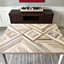 July 12, 2016 by shara, woodshop diaries. Diy Geometric Wood Table Top How To Steps Abbotts At Home