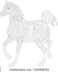 These horse coloring pages for adults are just as beautiful. Horse Coloring Page Adults Stock Vector Royalty Free 1525948754