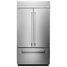 If you are going to widen the doorway make sure that you have the clearance inside the. Kitchenaid 42 Inch W 24 2 Cu Ft Built In French Door Refrigerator In Stainless Steel Wit The Home Depot Canada