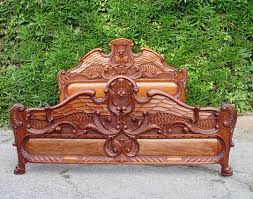 The 10 Most Expensive Beds On Etsy Wood Bed Design Wood Carving Furniture Carved Furniture