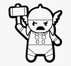 Each child has his / her favorite hero, whom he wants to paint and realize his fantasies about creating. Thor Hero Superhero Viking Hammer Marvel Baby Avengers Coloring Pages Hd Png Download Transparent Png Image Pngitem