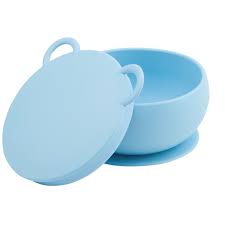 Kvaliteetsed 18k kullaga kaetud ehted. Oioi Silicone Bowl With Vacuum Lid Blue