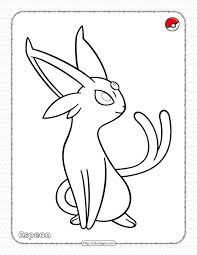 Download this adorable dog printable to delight your child. Pokemon Espeon Coloring Pages