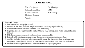 Melalui pemb elajaran sistem transformasi m ӧ bius, mahasiswa memiliki ruang untuk. Soal Dan Kunci Jawaban Pat Seni Budaya Smp Kelas 8 Kurikulum 2013 Didno76 Com