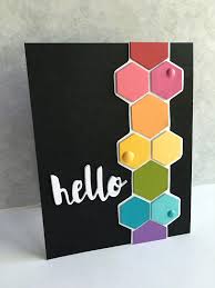 If you've just given birth to a new child, you've likely got your hands full. Hexagons In Rainbows Hexagon Cards Rainbow Card Hello Cards