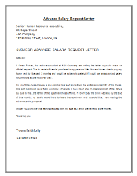 Advance Salary Request Letter Template Proposal Letter A Formal Letter Lettering