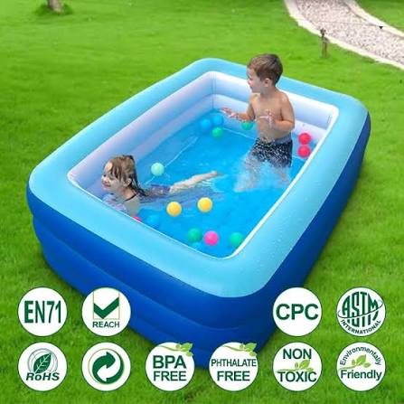 Amazon.com: Inflatable Swimming Pool for Kids, 59" X 45" X 20" Kiddie Pools  with Inflatable Soft Floor, Durable Blow Up Pools for Backyard, Garden or  Indoor (Blue) : Patio, Lawn & Garden