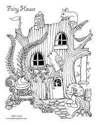 These are just the cutest little houses. Fairy Tree House Coloring Shefalitayal