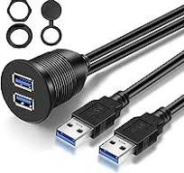 Amazon.com: GOBGOD Double Ports USB 3.0 Car Flush Mount Cable, USB Dash  Mount Adapter Male to Female for Car Truck Boat Motorcycle Dashboard Panel  1ft ...