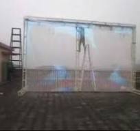 Wall Mounted Outdoor LED Curtain Display Screen
