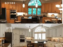 When a cabinet is refaced, the cabinet doors and drawer fronts are removed and replaced with brand new doors and fronts. How To Update Old Kitchen Cabinets Painterati